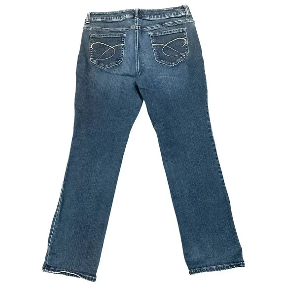 Chicos Platinum Denim Womens Jeans Size 2 Short Medium Wash Stretch Cotton Blend - Picture 2 of 9